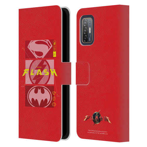 The Flash 2023 Graphics Superhero Logos Leather Book Wallet Case Cover For HTC Desire 21 Pro 5G
