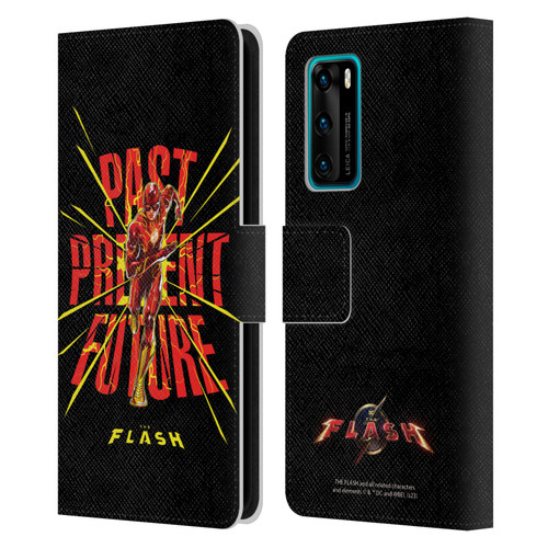 The Flash 2023 Graphics Speed Force Leather Book Wallet Case Cover For Huawei P40 5G