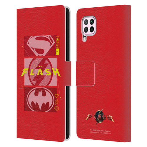 The Flash 2023 Graphics Superhero Logos Leather Book Wallet Case Cover For Huawei Nova 6 SE / P40 Lite