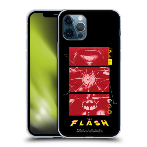 The Flash 2023 Graphics Suit Logos Soft Gel Case for Apple iPhone 12 / iPhone 12 Pro