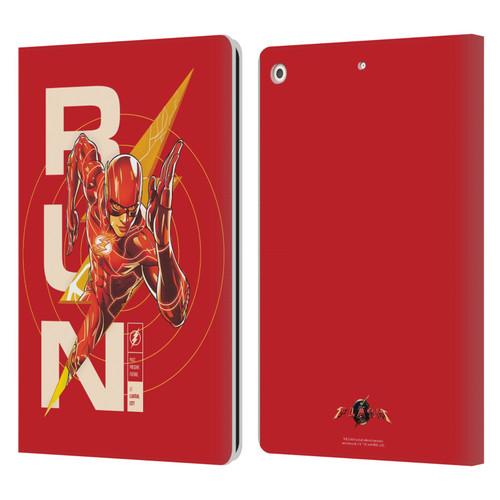 The Flash 2023 Graphics Barry Allen Run Leather Book Wallet Case Cover For Apple iPad 10.2 2019/2020/2021