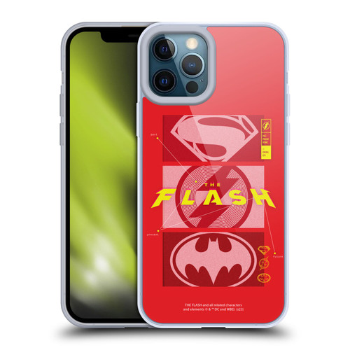 The Flash 2023 Graphics Superhero Logos Soft Gel Case for Apple iPhone 12 Pro Max