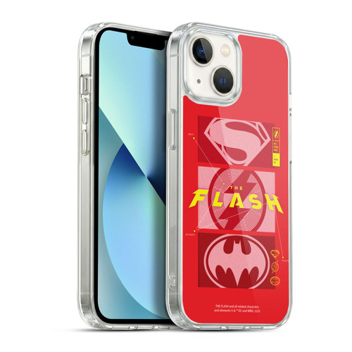 The Flash 2023 Graphics Superhero Logos Soft Gel Case for Apple iPhone 13