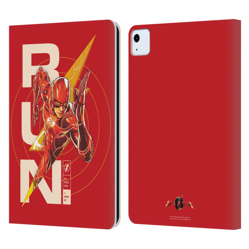 The Flash 2023 Graphics Barry Allen Run Leather Book Wallet Case Cover For Apple iPad Air 11 2020/2022/2024