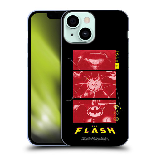 The Flash 2023 Graphics Suit Logos Soft Gel Case for Apple iPhone 13 Mini