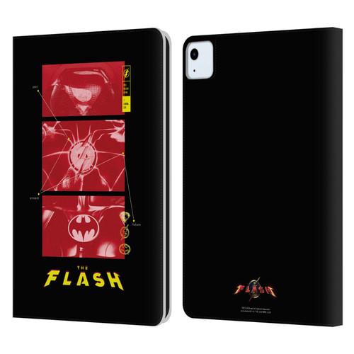 The Flash 2023 Graphics Suit Logos Leather Book Wallet Case Cover For Apple iPad Air 11 2020/2022/2024