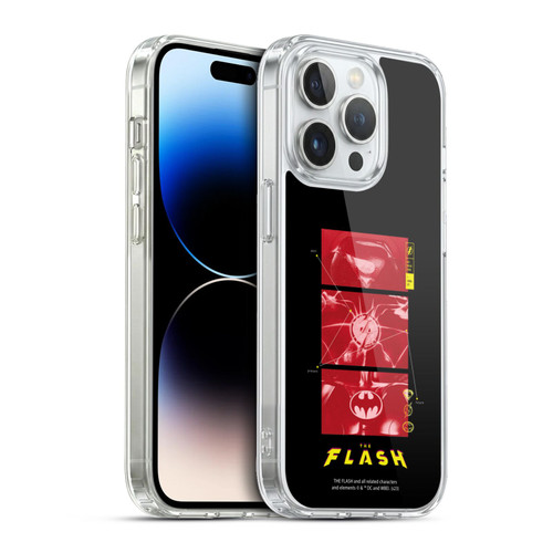 The Flash 2023 Graphics Suit Logos Soft Gel Case for Apple iPhone 13 Pro