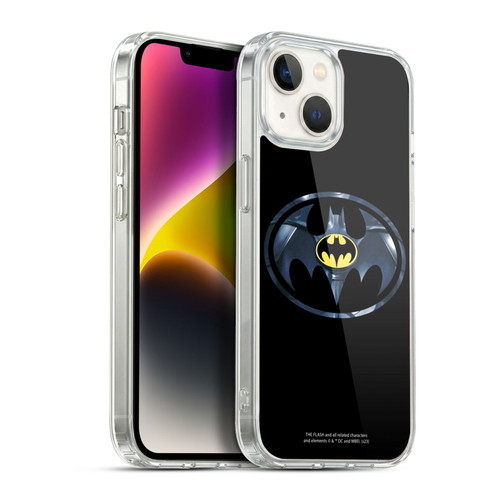 The Flash 2023 Graphics Black Batman Logo Soft Gel Case for Apple iPhone 14