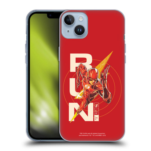 The Flash 2023 Graphics Barry Allen Run Soft Gel Case for Apple iPhone 14 Plus