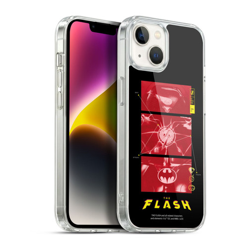 The Flash 2023 Graphics Suit Logos Soft Gel Case for Apple iPhone 14 Plus