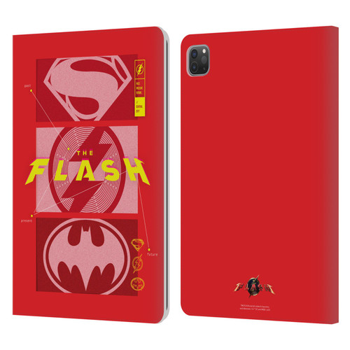 The Flash 2023 Graphics Superhero Logos Leather Book Wallet Case Cover For Apple iPad Pro 11 2020 / 2021 / 2022