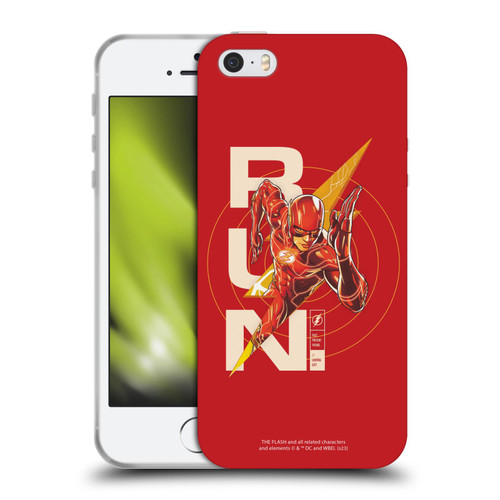 The Flash 2023 Graphics Barry Allen Run Soft Gel Case for Apple iPhone 5 / 5s / iPhone SE 2016