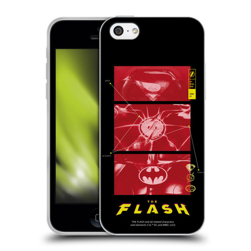 The Flash 2023 Graphics Suit Logos Soft Gel Case for Apple iPhone 5c