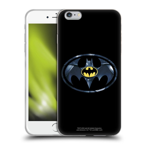 The Flash 2023 Graphics Black Batman Logo Soft Gel Case for Apple iPhone 6 Plus / iPhone 6s Plus