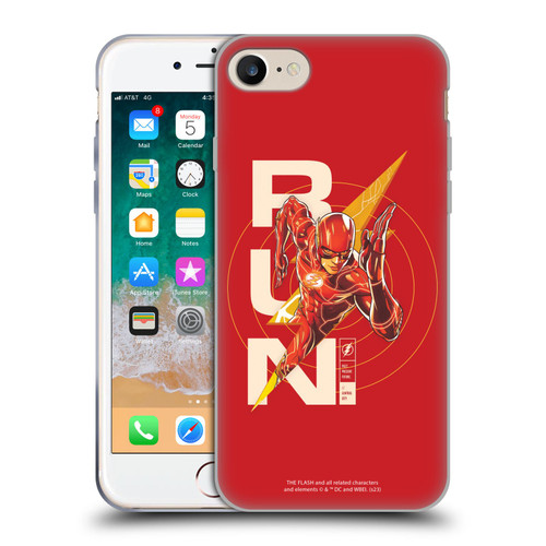 The Flash 2023 Graphics Barry Allen Run Soft Gel Case for Apple iPhone 7 / 8 / SE 2020 & 2022