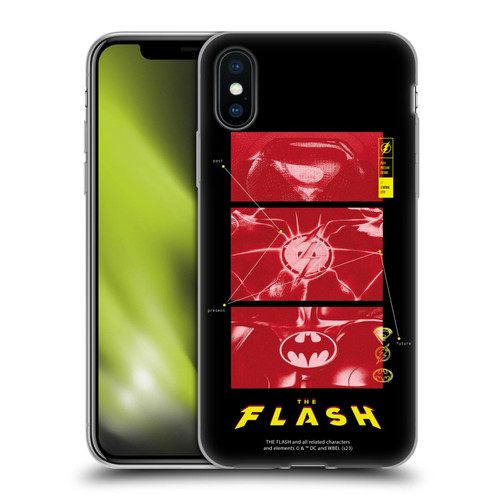 The Flash 2023 Graphics Suit Logos Soft Gel Case for Apple iPhone X / iPhone XS