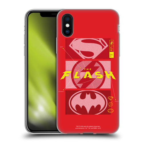 The Flash 2023 Graphics Superhero Logos Soft Gel Case for Apple iPhone X / iPhone XS