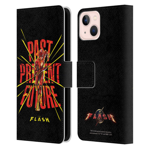 The Flash 2023 Graphics Speed Force Leather Book Wallet Case Cover For Apple iPhone 13