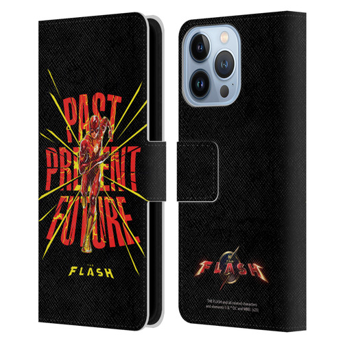 The Flash 2023 Graphics Speed Force Leather Book Wallet Case Cover For Apple iPhone 13 Pro