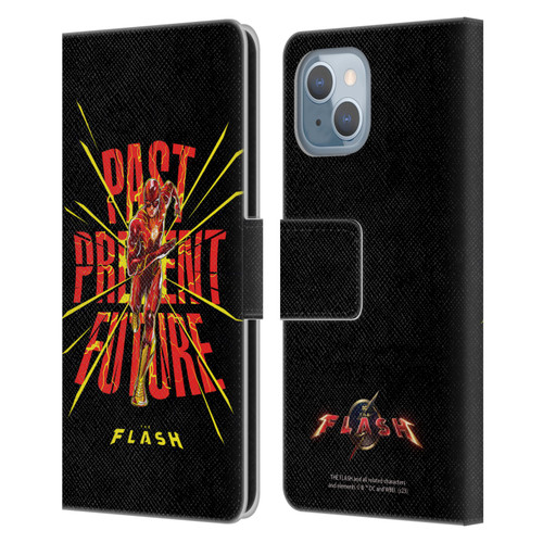 The Flash 2023 Graphics Speed Force Leather Book Wallet Case Cover For Apple iPhone 14