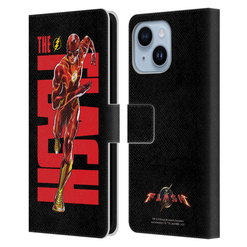 The Flash 2023 Graphics Barry Allen Leather Book Wallet Case Cover For Apple iPhone 14 Plus