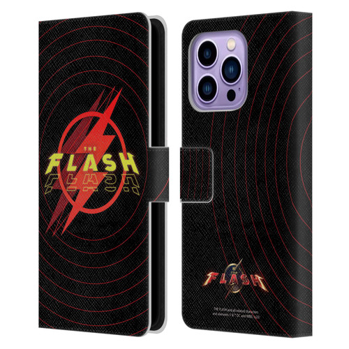 The Flash 2023 Graphics Logo Leather Book Wallet Case Cover For Apple iPhone 14 Pro Max