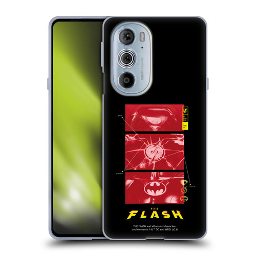 The Flash 2023 Graphics Suit Logos Soft Gel Case for Motorola Edge X30