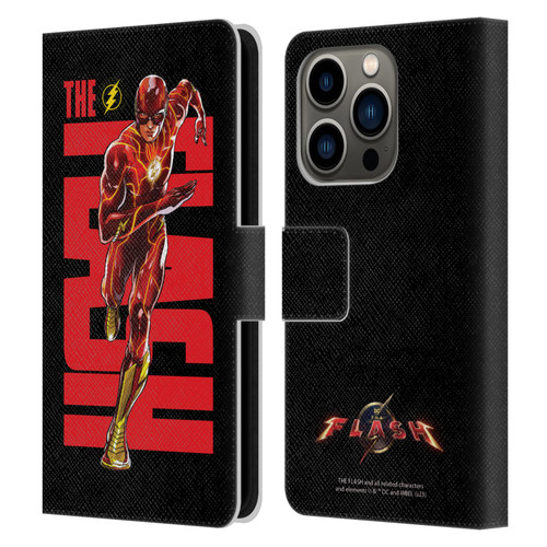 The Flash 2023 Graphics Barry Allen Leather Book Wallet Case Cover For Apple iPhone 14 Pro
