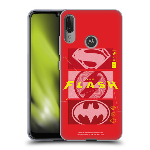 The Flash 2023 Graphics Superhero Logos Soft Gel Case for Motorola Moto E6 Plus