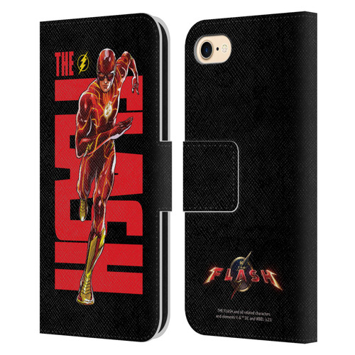 The Flash 2023 Graphics Barry Allen Leather Book Wallet Case Cover For Apple iPhone 7 / 8 / SE 2020 & 2022