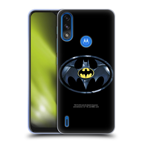 The Flash 2023 Graphics Black Batman Logo Soft Gel Case for Motorola Moto E7 Power / Moto E7i Power