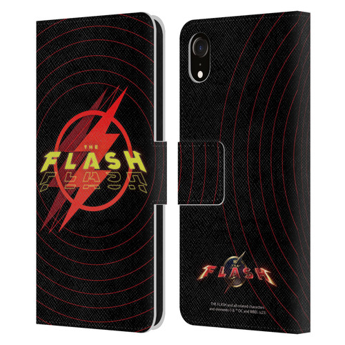 The Flash 2023 Graphics Logo Leather Book Wallet Case Cover For Apple iPhone XR