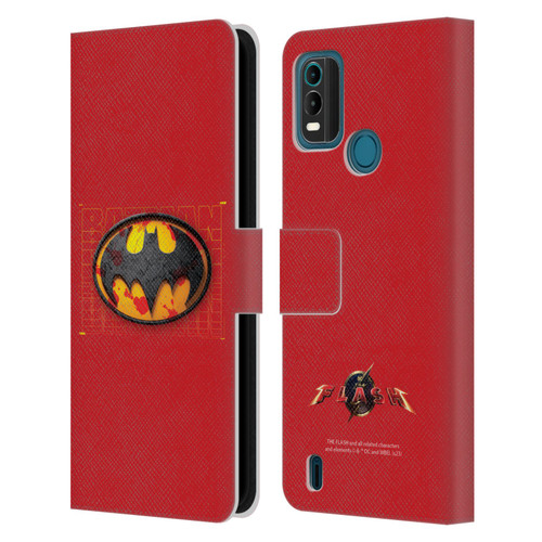 The Flash 2023 Graphics Batman Logo Leather Book Wallet Case Cover For Nokia G11 Plus
