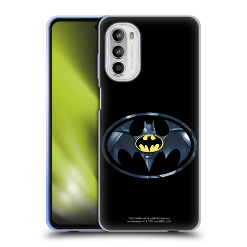 The Flash 2023 Graphics Black Batman Logo Soft Gel Case for Motorola Moto G52
