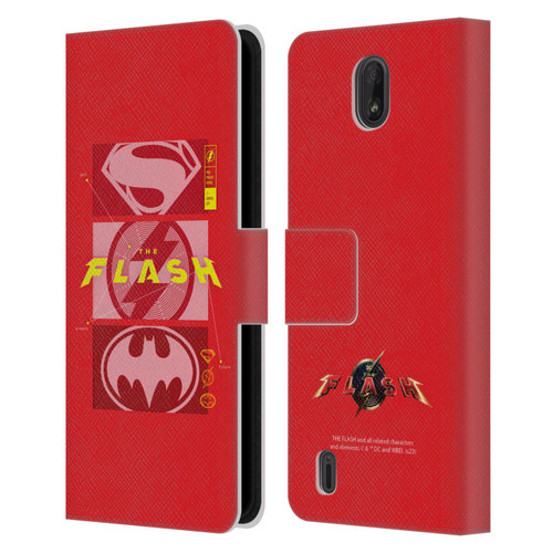 The Flash 2023 Graphics Superhero Logos Leather Book Wallet Case Cover For Nokia C01 Plus/C1 2nd Edition