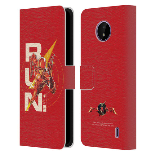 The Flash 2023 Graphics Barry Allen Run Leather Book Wallet Case Cover For Nokia C10 / C20