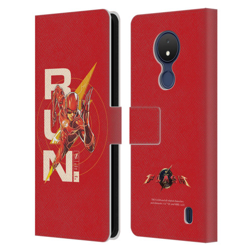 The Flash 2023 Graphics Barry Allen Run Leather Book Wallet Case Cover For Nokia C21