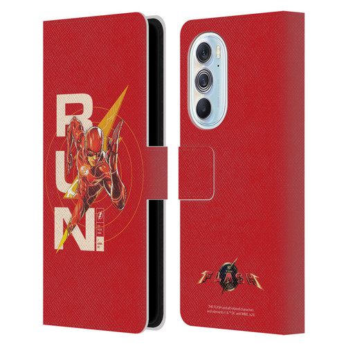 The Flash 2023 Graphics Barry Allen Run Leather Book Wallet Case Cover For Motorola Edge X30