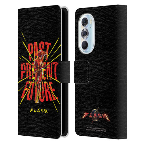 The Flash 2023 Graphics Speed Force Leather Book Wallet Case Cover For Motorola Edge X30