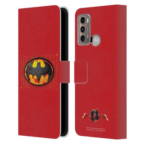 The Flash 2023 Graphics Batman Logo Leather Book Wallet Case Cover For Motorola Moto G60 / Moto G40 Fusion