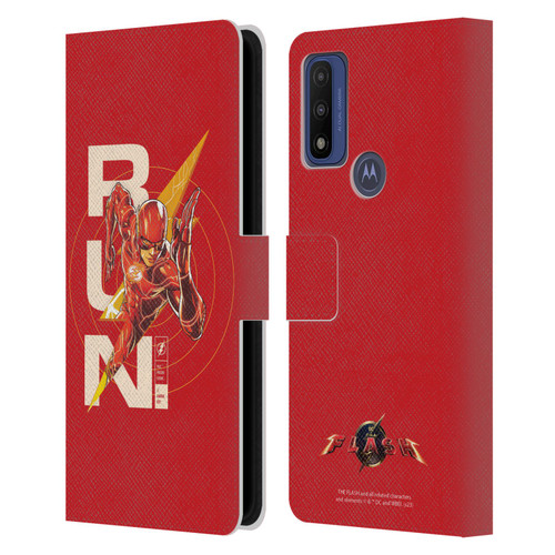 The Flash 2023 Graphics Barry Allen Run Leather Book Wallet Case Cover For Motorola G Pure