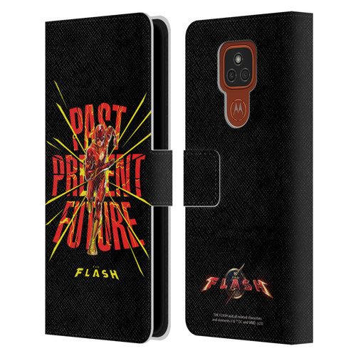 The Flash 2023 Graphics Speed Force Leather Book Wallet Case Cover For Motorola Moto E7 Plus