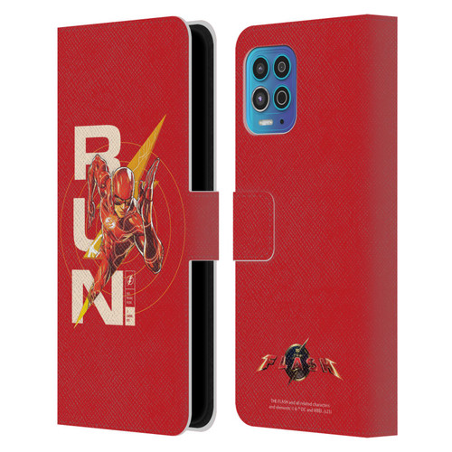 The Flash 2023 Graphics Barry Allen Run Leather Book Wallet Case Cover For Motorola Moto G100