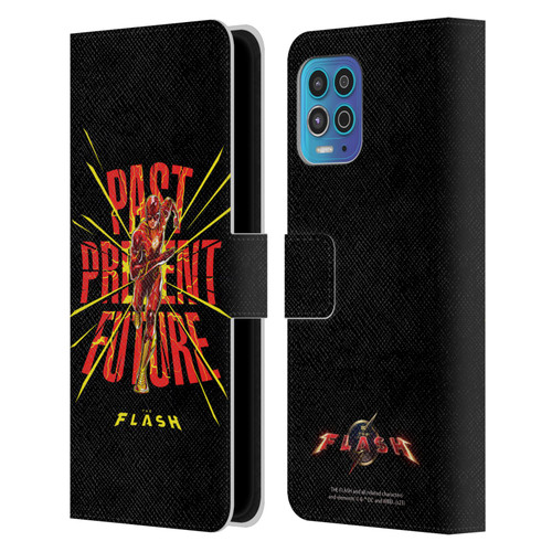 The Flash 2023 Graphics Speed Force Leather Book Wallet Case Cover For Motorola Moto G100