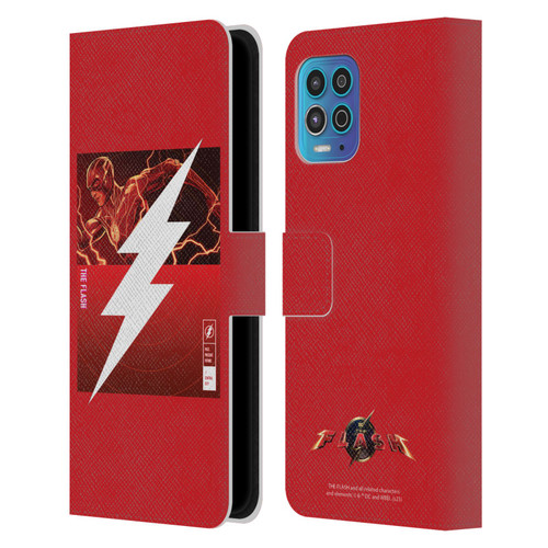 The Flash 2023 Graphics Barry Allen Logo Leather Book Wallet Case Cover For Motorola Moto G100