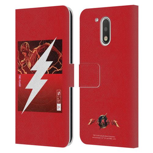 The Flash 2023 Graphics Barry Allen Logo Leather Book Wallet Case Cover For Motorola Moto G41