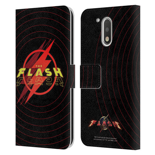 The Flash 2023 Graphics Logo Leather Book Wallet Case Cover For Motorola Moto G41