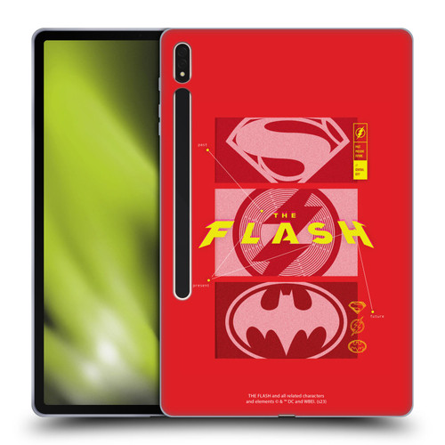The Flash 2023 Graphics Superhero Logos Soft Gel Case for Samsung Galaxy Tab S8 Plus