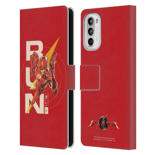 The Flash 2023 Graphics Barry Allen Run Leather Book Wallet Case Cover For Motorola Moto G52