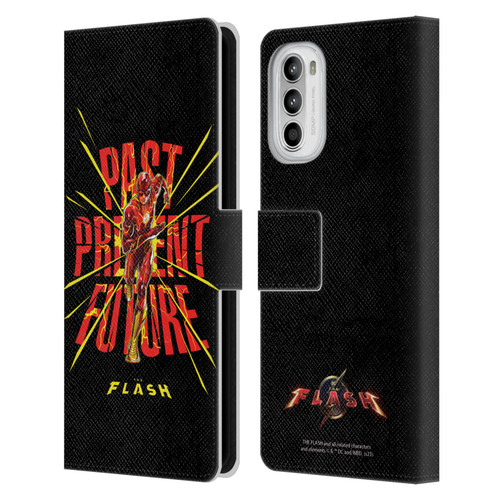 The Flash 2023 Graphics Speed Force Leather Book Wallet Case Cover For Motorola Moto G52